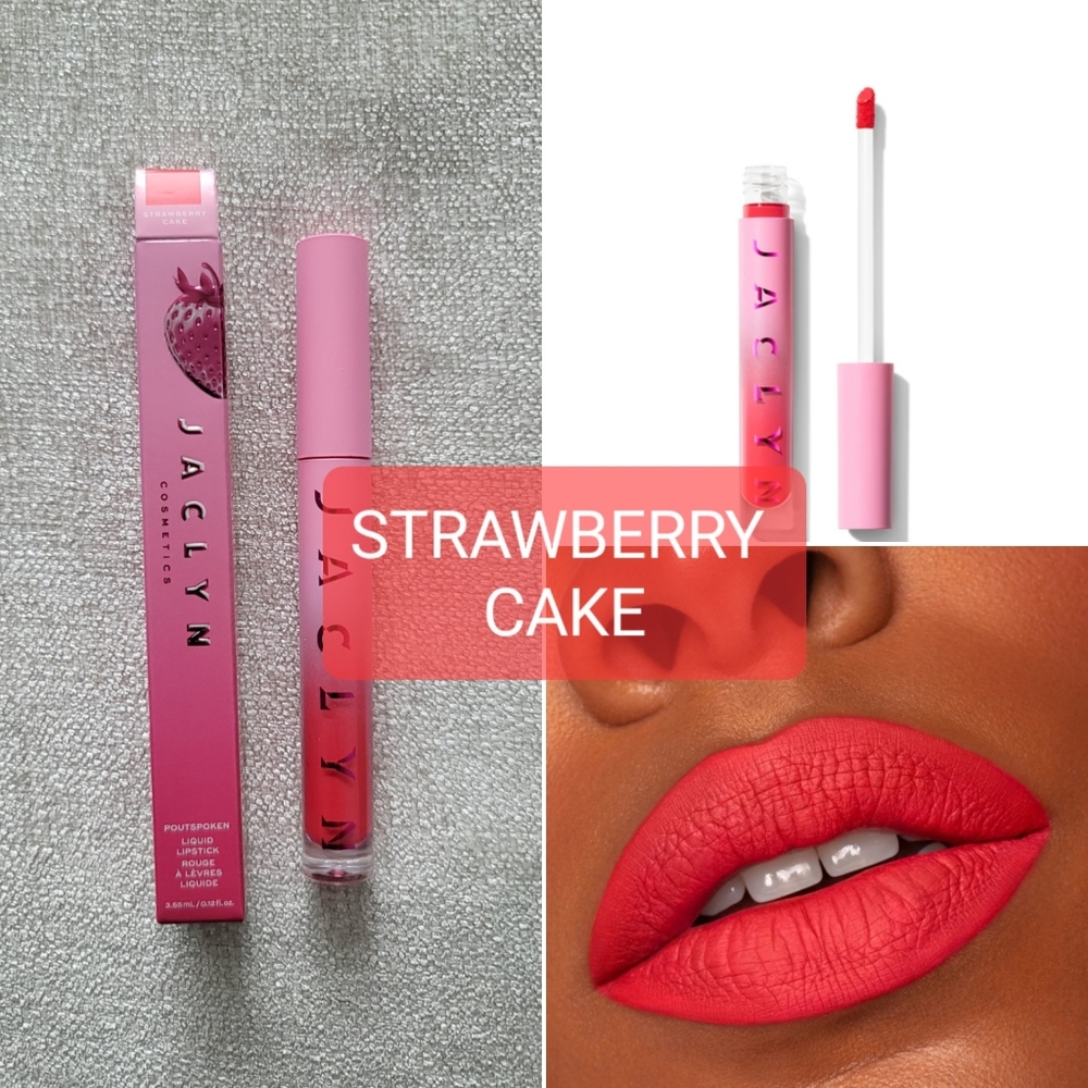 NEW Jaclyn Lip Poutspoken Liquid Lipstick STRAWBERRY CAKE